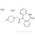 Dichlorhydrate de 11- [2- (4-méthylpipérazin-1-yl) acétyl] -5H-pyrido [2,3-b] [1,4] benzodiazépin-6-one CAS 29868-97-1